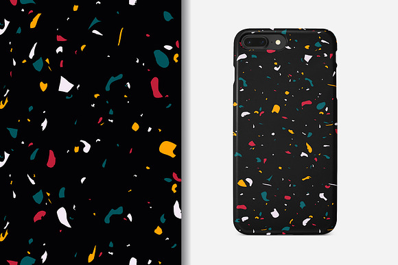 Dark Terrazzo Seamless Pattern in Patterns - product preview 4