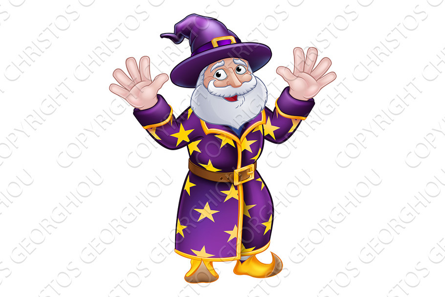 Wizard Cartoon Character in Illustrations - product preview 8
