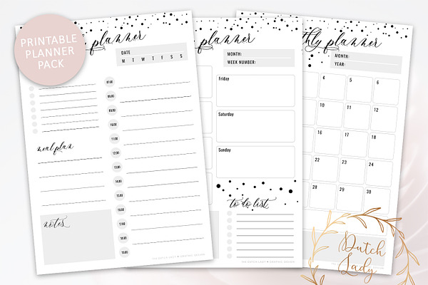 Printable Planner Pack - Dotted