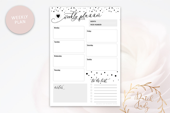 Printable Planner Pack - Dotted in Stationery Templates - product preview 2