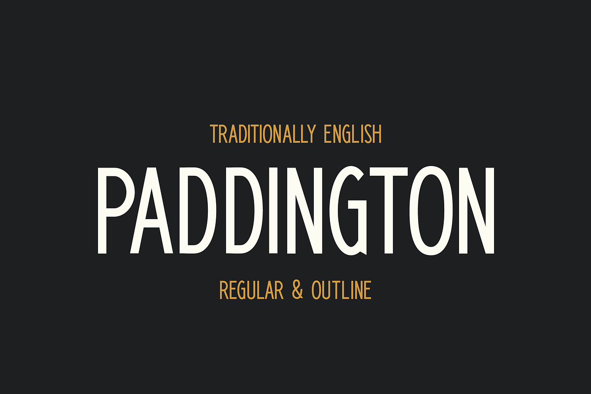 Paddington - Regular & Outline in Outline Fonts - product preview 8