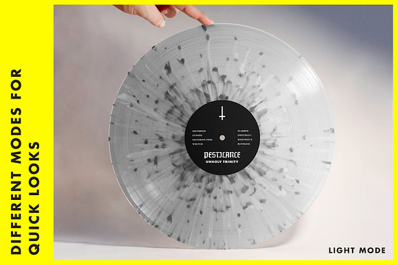 Colored Vinyl Record Mockup in Product Mockups - product preview 1