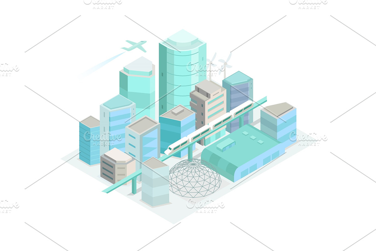 City Isometric landscape. Modern in Illustrations - product preview 8