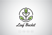 Leaf Bucket Logo Template