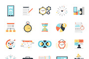 Time management icons set