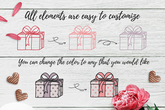 Valentines day - design kit in Illustrations - product preview 9