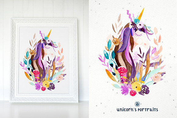 Unicorn's Portraits in Illustrations - product preview 1