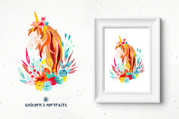 Unicorn's Portraits in Illustrations - product preview 2