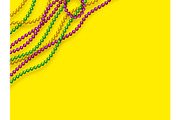 Mardi Gras beads in traditional