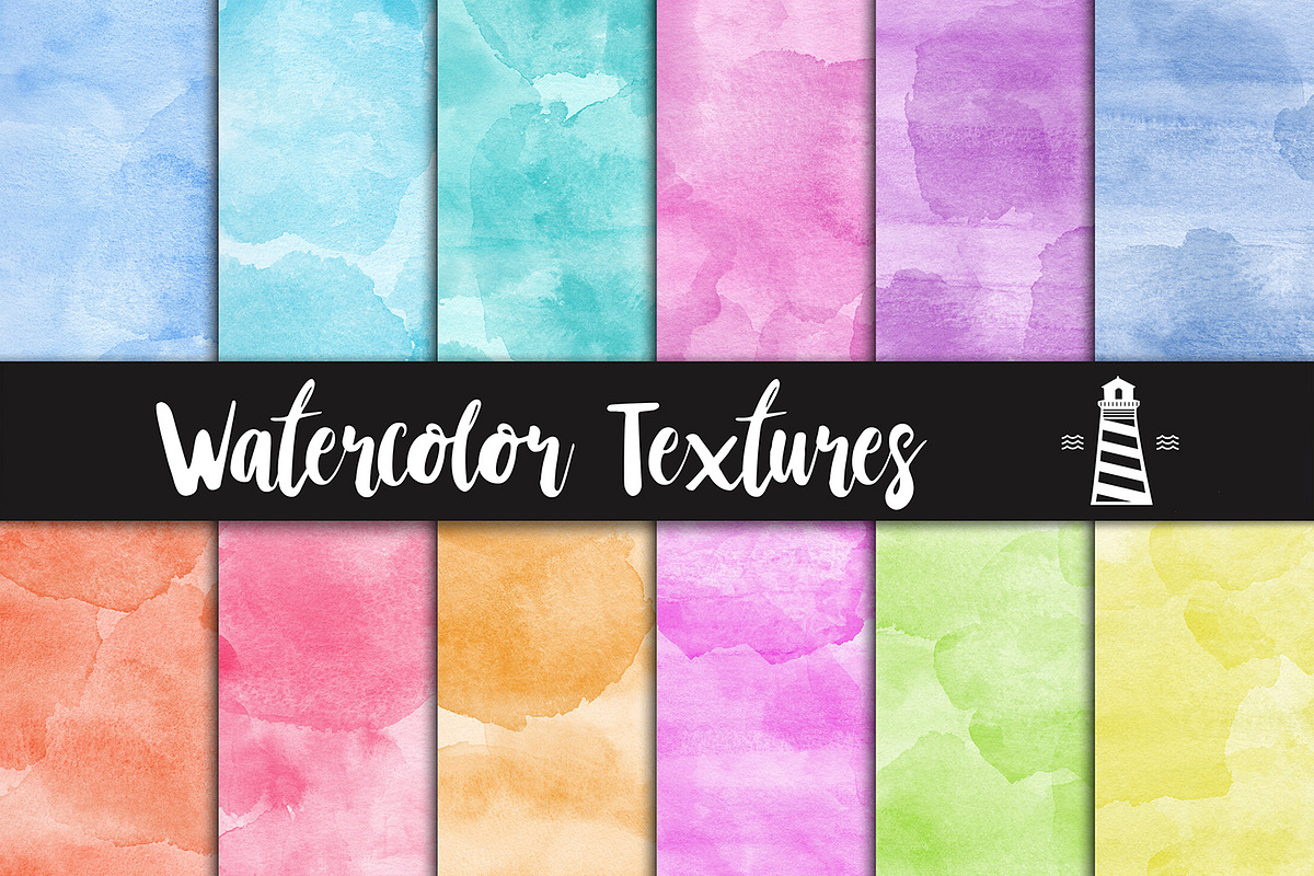 Hand Painted Watercolor Textures in Graphics - product preview 8