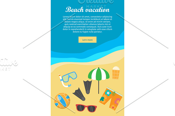Beach Vacation Banner. Things