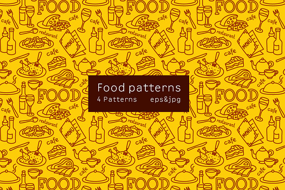 Food seamless patterns in Patterns - product preview 4