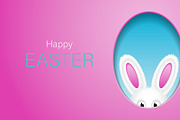 Easter greeting card with bunny