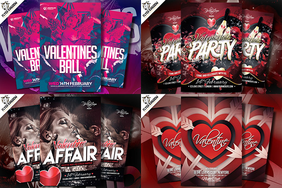 Valentine's Flyer Bundle  in Flyer Templates - product preview 1