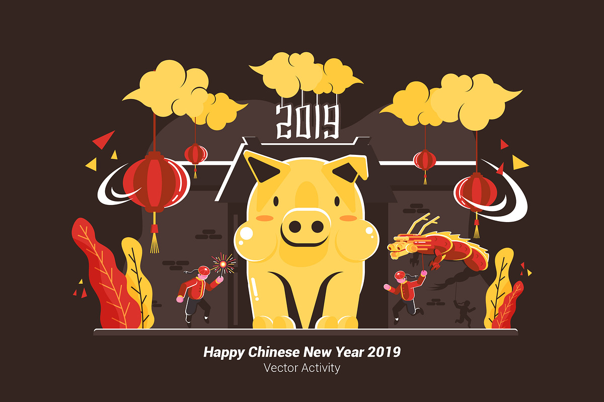 Chinese Year2019-Vector Illustration in Illustrations - product preview 8