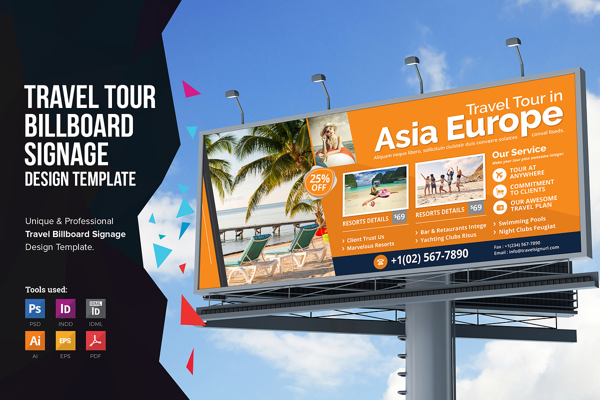 Holiday Travel Billboard Signage in Flyer Templates - product preview 8