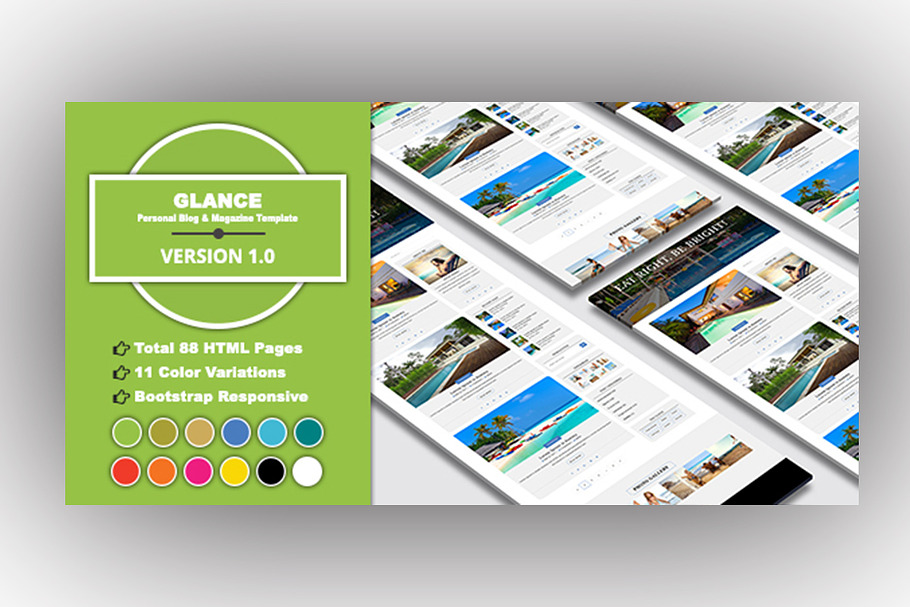 GLANCE - Personal Blog Template