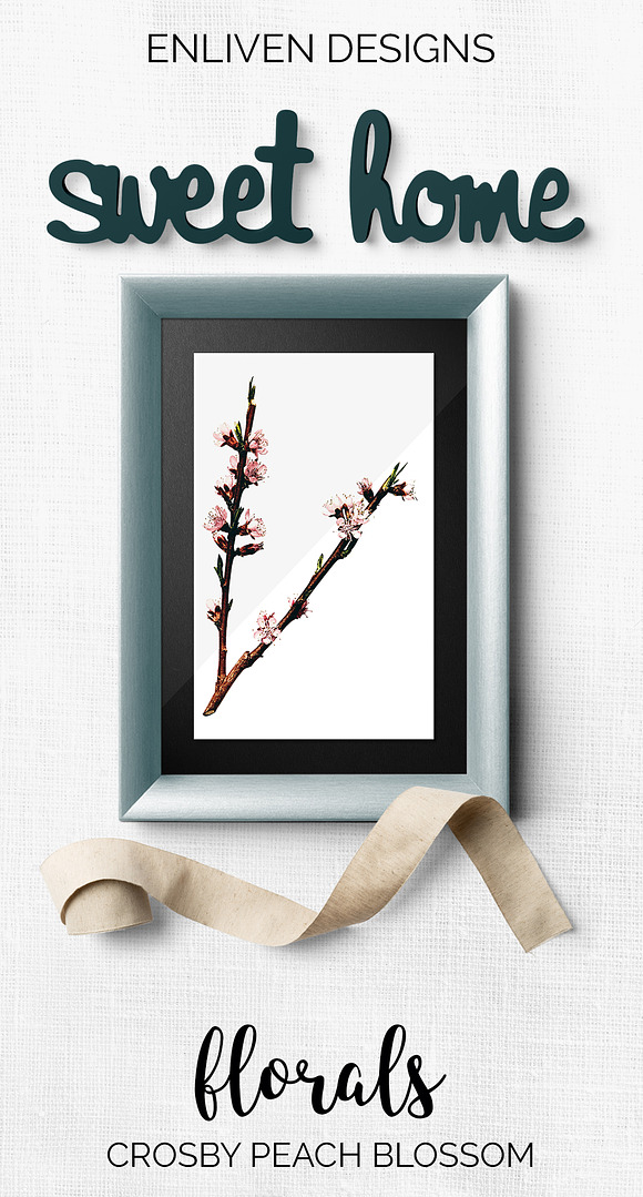 crosby peach blossom vintage flower in Illustrations - product preview 7