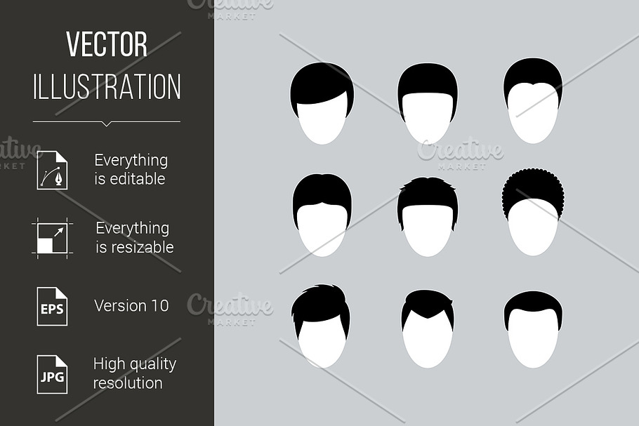 Hair Silhouettes in Graphics - product preview 8