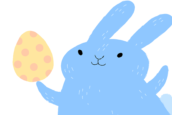 Easter bunnies and eggs in Illustrations - product preview 3