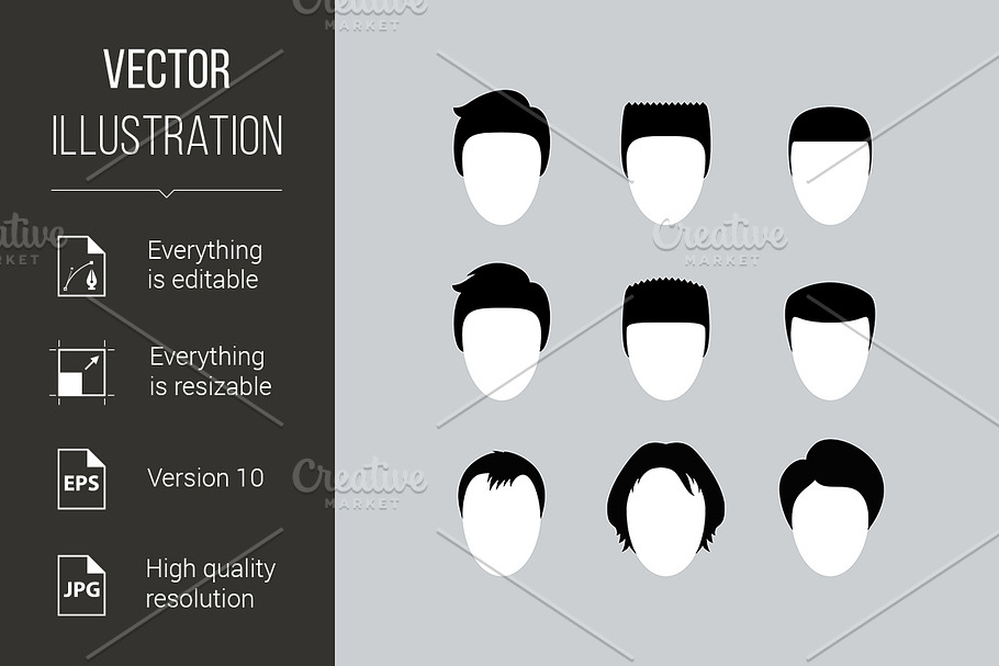 Hair Silhouettes in Graphics - product preview 8