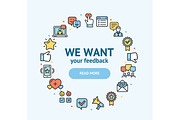 Feedback Signs Round Design Template