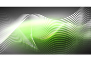 Neon lines wave background. Abstract