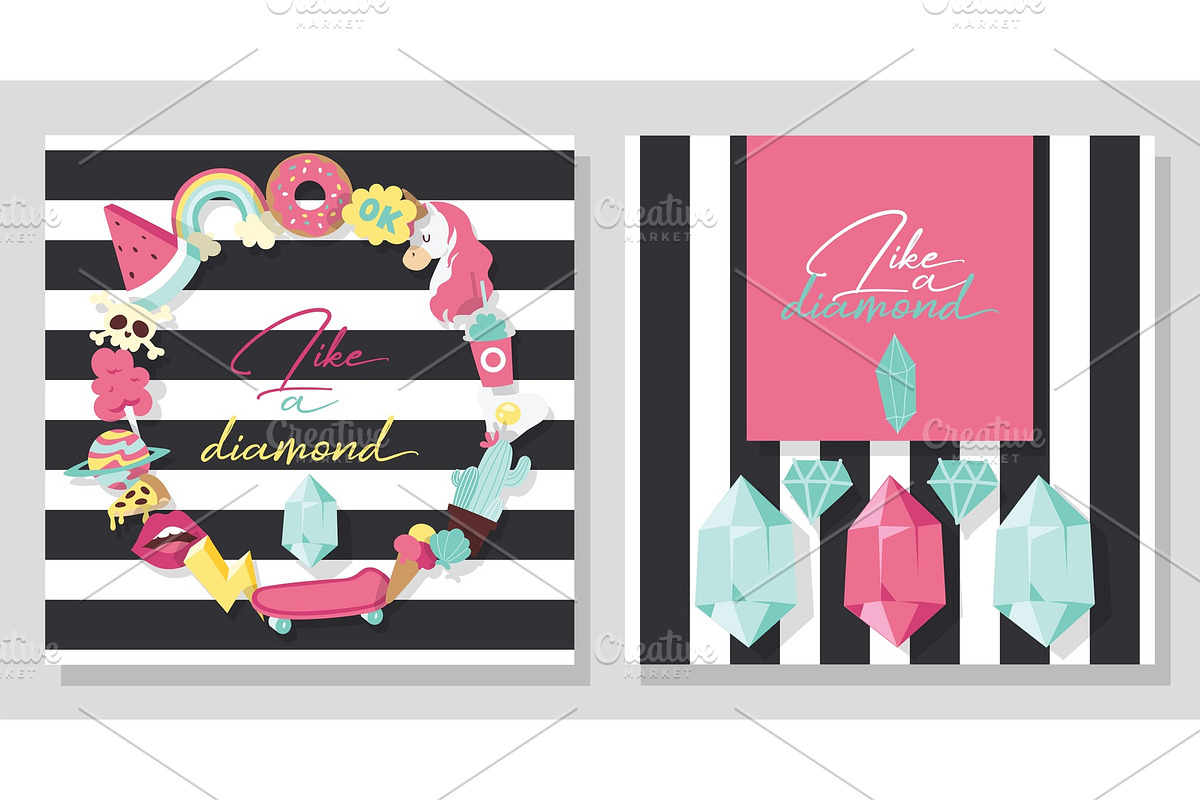 Cartoon vector girlish accessories in Illustrations - product preview 8