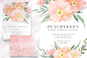 Pink Watercolor Flowers Background