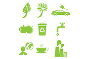 Ecology Green Icons Collection