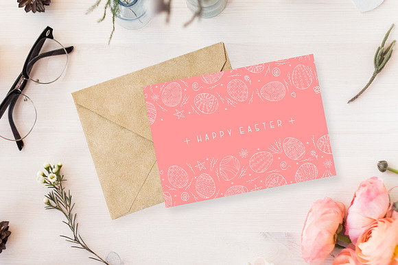 Hand drawn Happy Easter cards in Illustrations - product preview 1