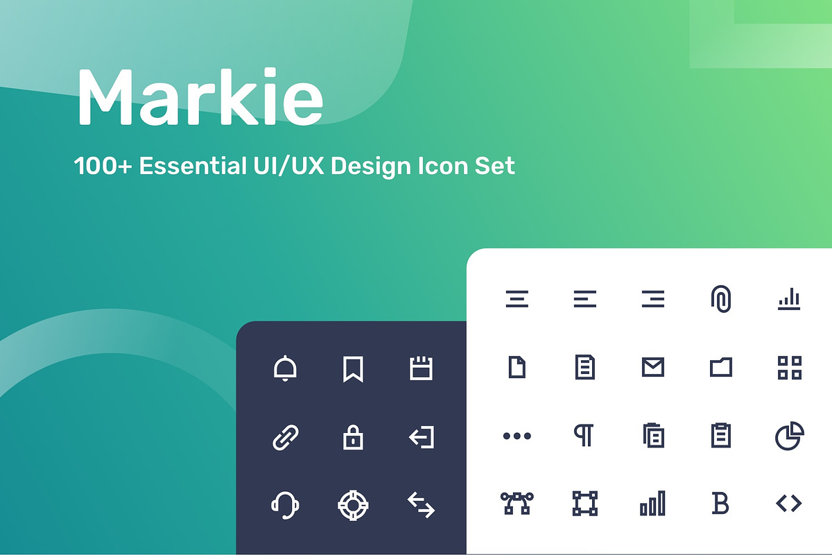 Markie Icon Set in Simple Icons - product preview 8