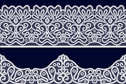 Decorative white lace pattern set