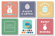 Set of creative Happy Easter cards