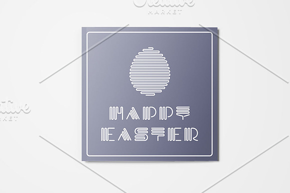 Set of creative Happy Easter cards in Illustrations - product preview 1