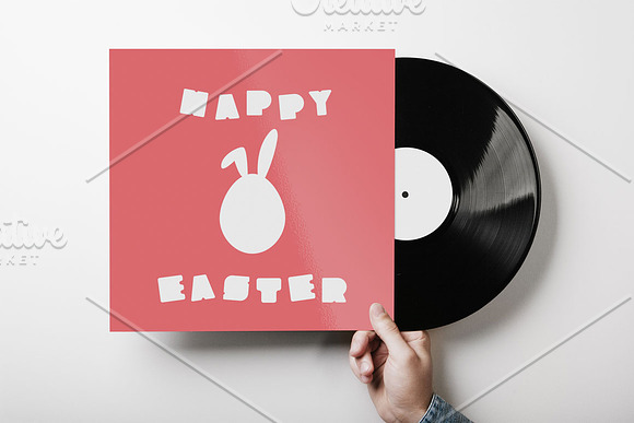 Set of creative Happy Easter cards in Illustrations - product preview 3