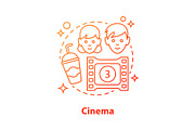 Cinema date concept icon