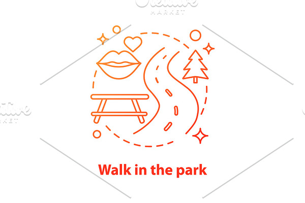 Walk in the park concept icon