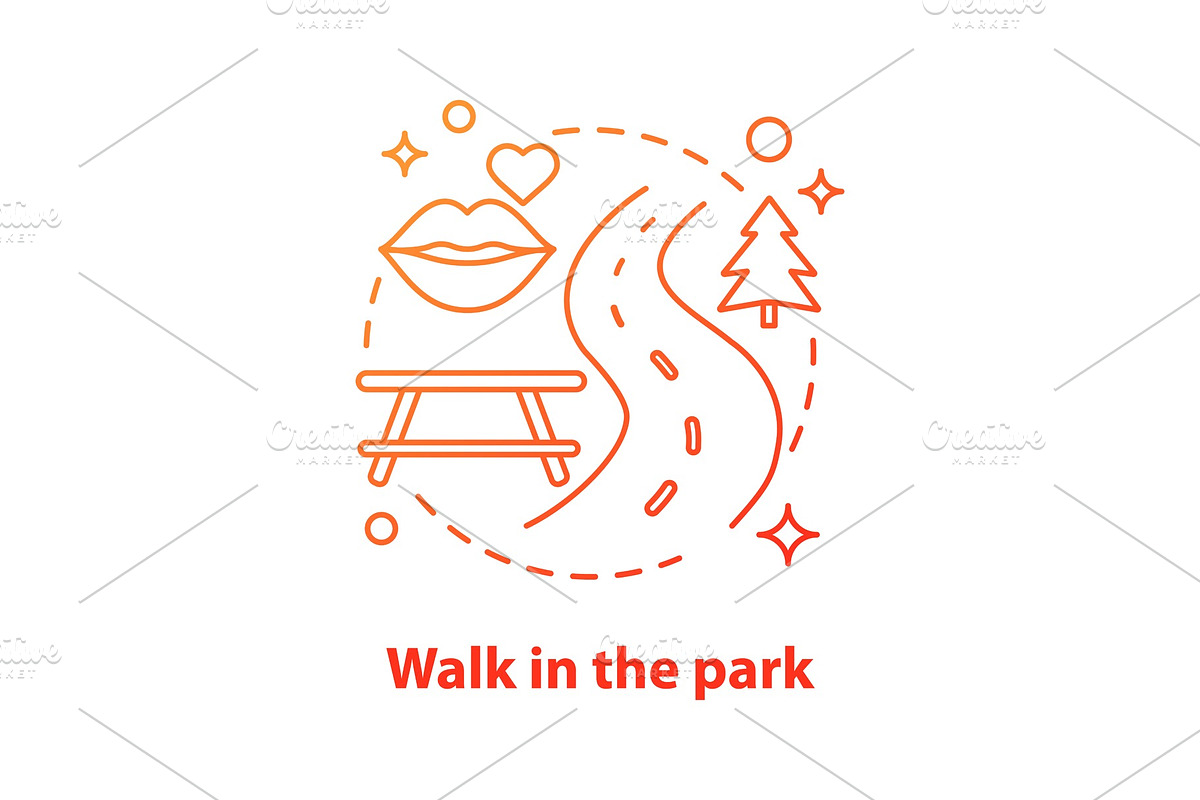 Walk in the park concept icon in Icons - product preview 8