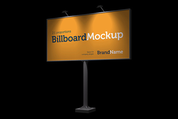 Billboard Mock-Ups. Day & night view in Print Mockups - product preview 4