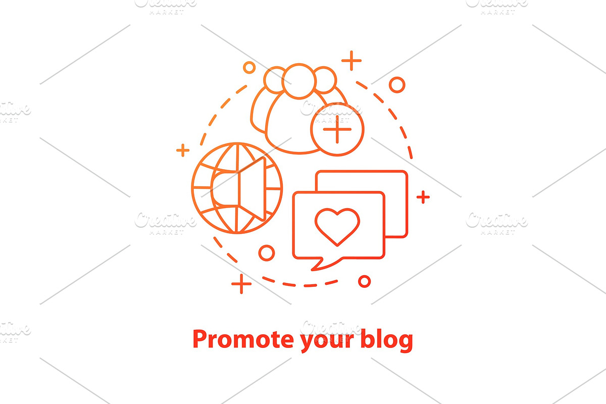 Promote blog concept icon in Icons - product preview 8