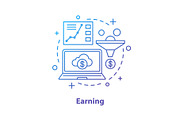 Start earning concept icon