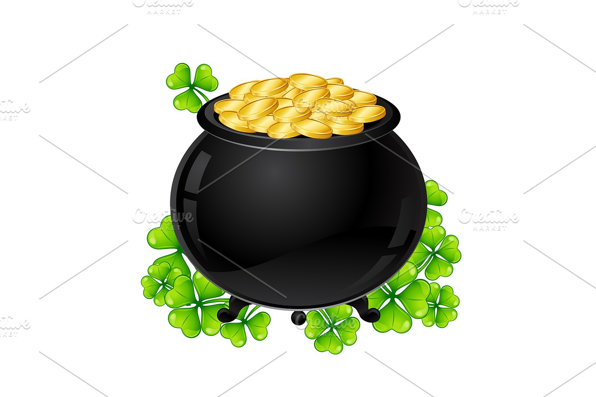 Saint Patricks Day illustration. Pot in Illustrations - product preview 8