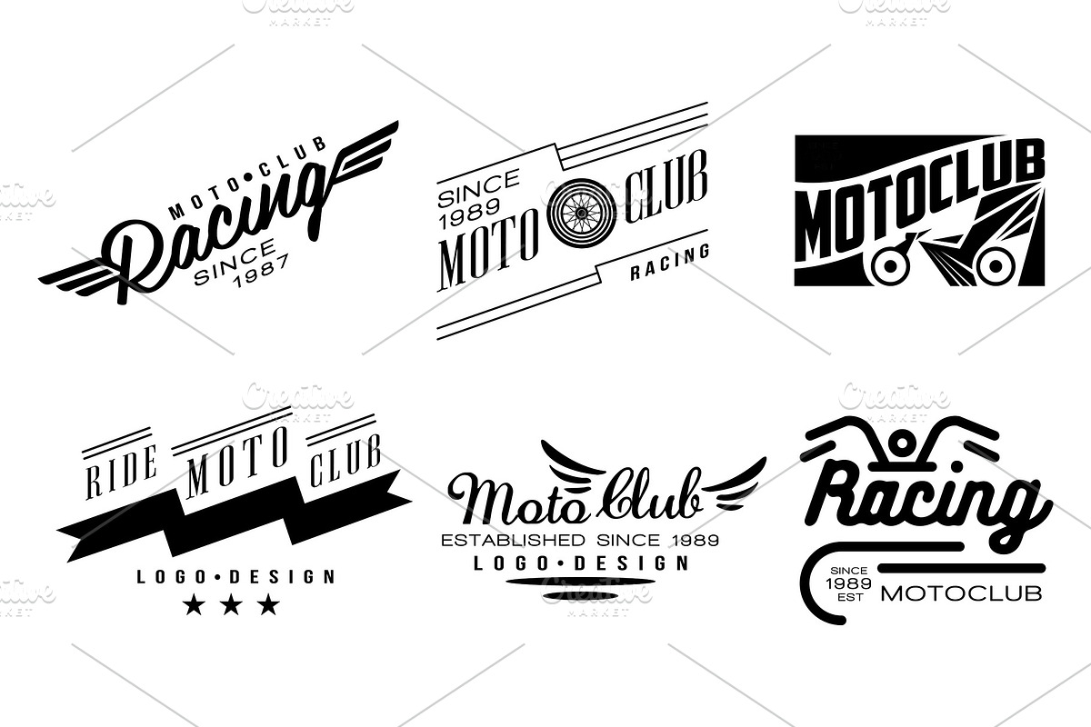 Vector set of 6 vintage logos for in Illustrations - product preview 8