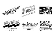 Vector set of 6 vintage logos for