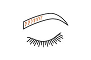 Microblading eyebrows color icon