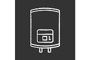 Electric water heater chalk icon