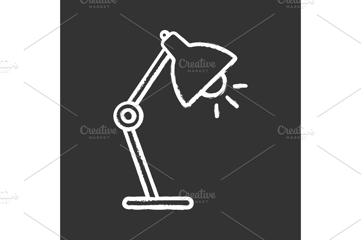 Table lamp chalk icon in Icons - product preview 8
