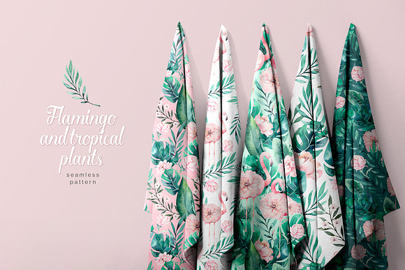 Tropical Flamingo collection in Illustrations - product preview 16