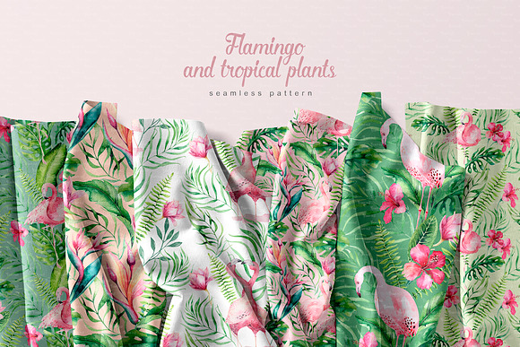 Tropical Flamingo collection in Illustrations - product preview 17